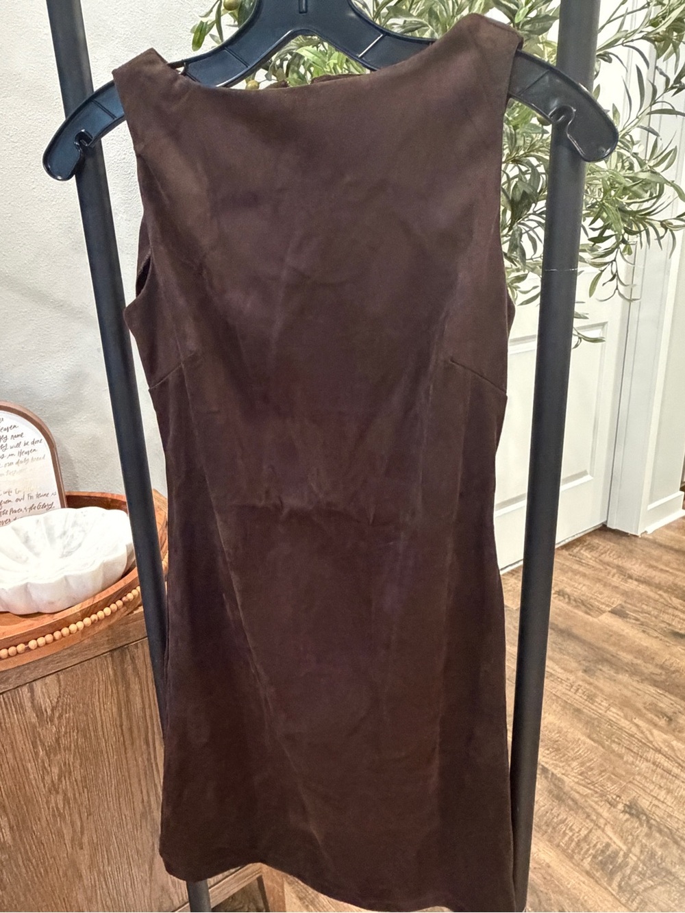 Sincerely Jules Chocolate Brown Suede Dress